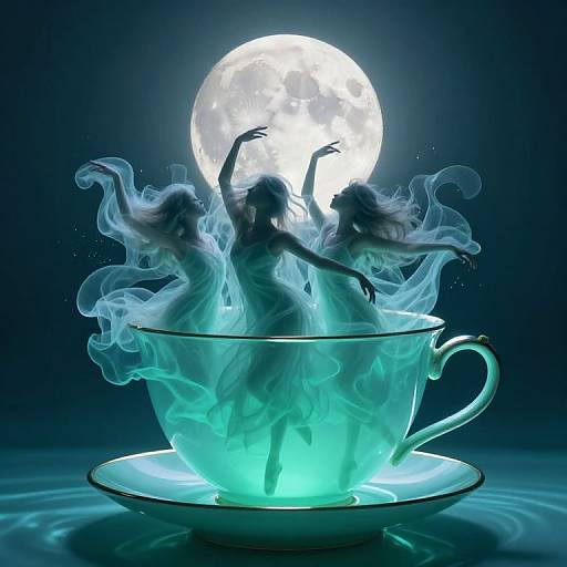 Underwater Ghostly Ballet in Teacup