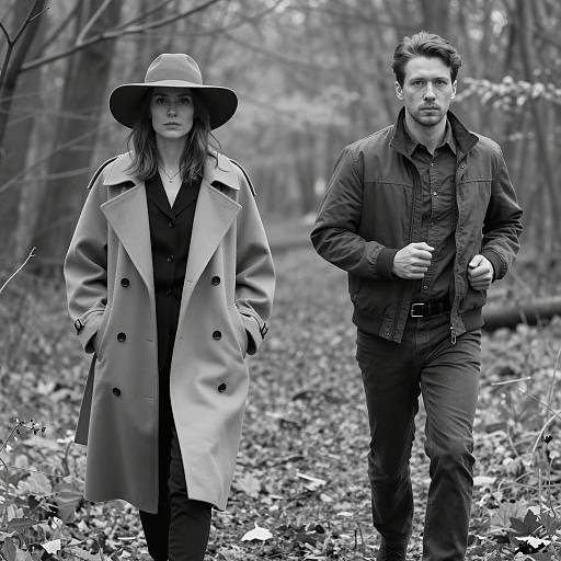 Dynamic Forest Scene in Black and White