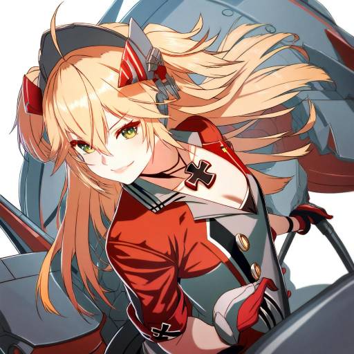 Illustration of Admiral hipper (azur lane), azur lane in the style of Aduti momoyama