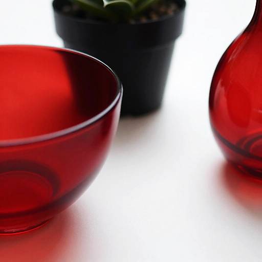 Abstract Red and White Still Life