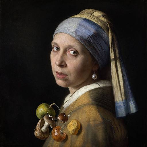 Elderly Woman with Surreal Decay