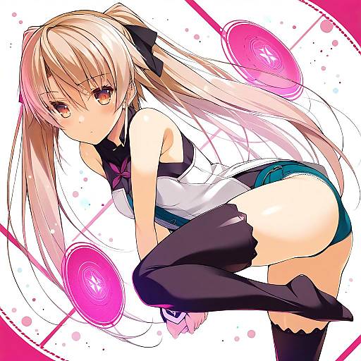 Illustration of Arisaka mashiro, ao no kanata no four rhythm in the style of Ohta yuichi