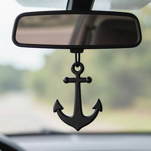 Nautical Rearview Mirror Anchor Charm