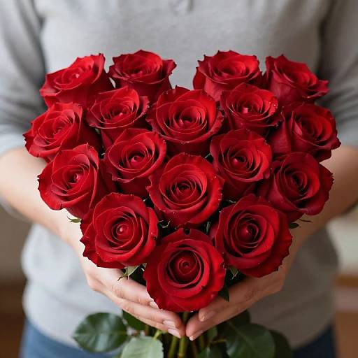 Radiant Heart-Shaped Rose Bouquet