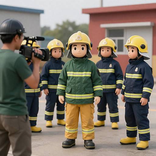 CGI Cameraman Films Cartoon Firefighters Scene