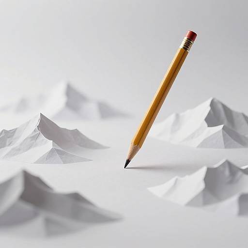 Ethereal Pencil in Paper Mountains