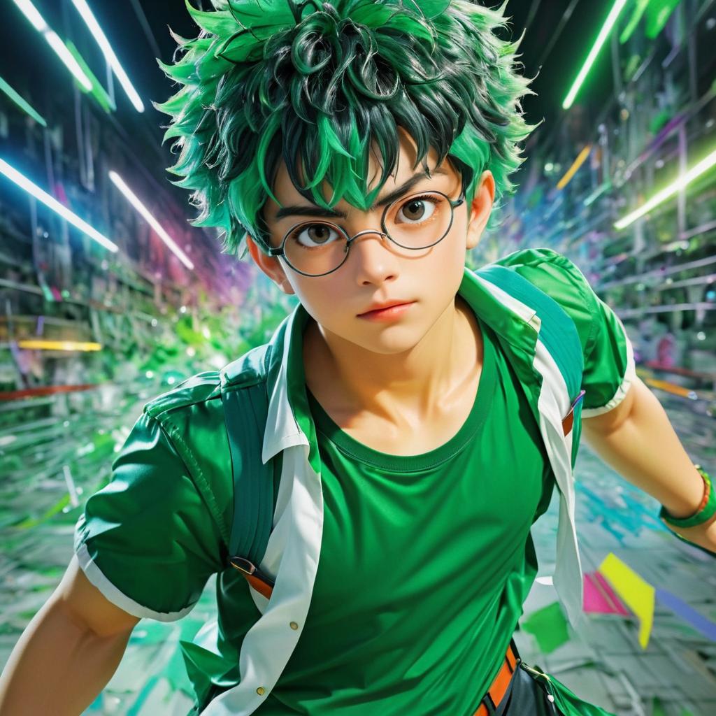 Aesthetic Izuku Midoriya in Hero Costume