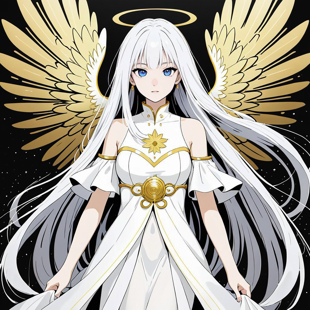 Celestial Angel Girl in Shonen Style