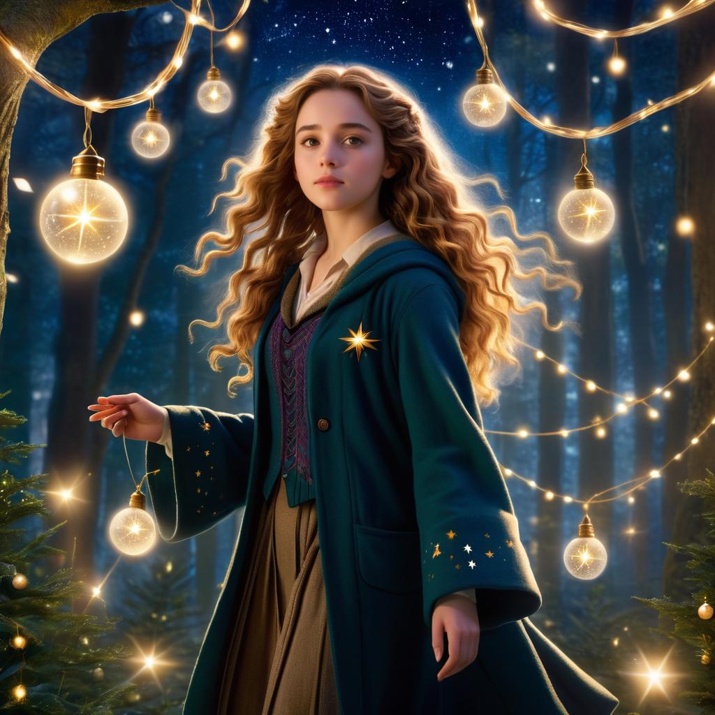 Celestial Hermione in a Dreamy Forest