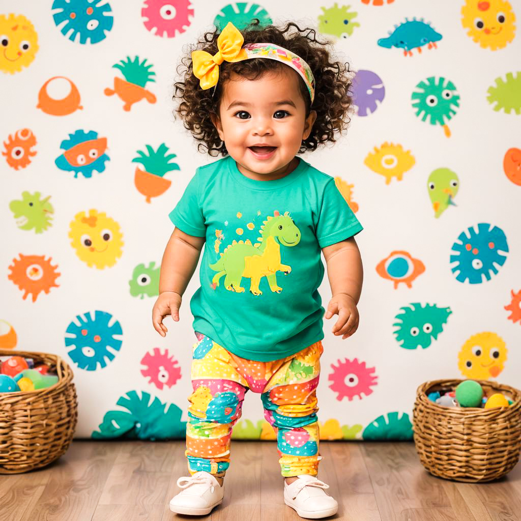 Adorable Toddler in Kawaii Dinosaur Outfit