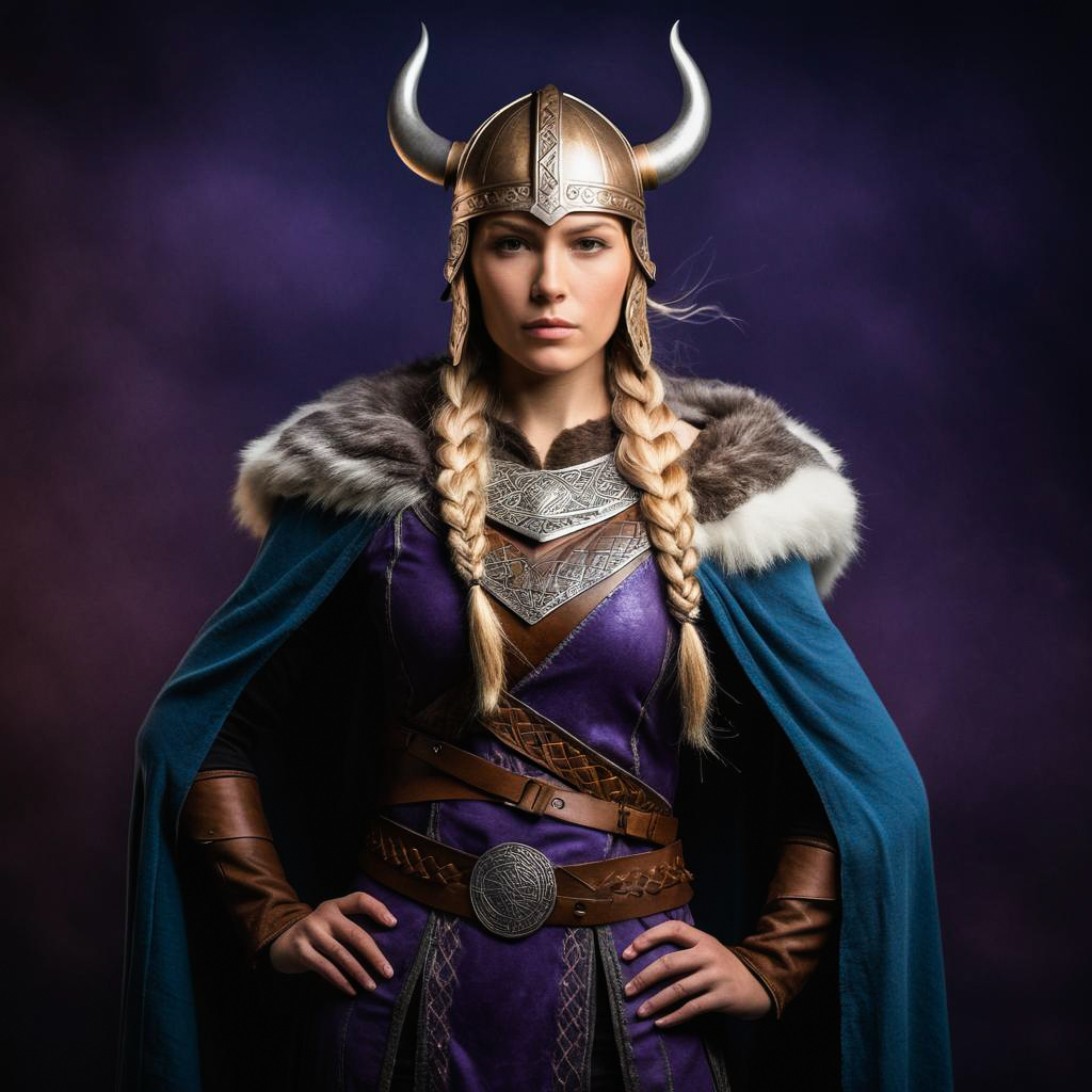 Fierce Viking Shieldmaiden in Twilight