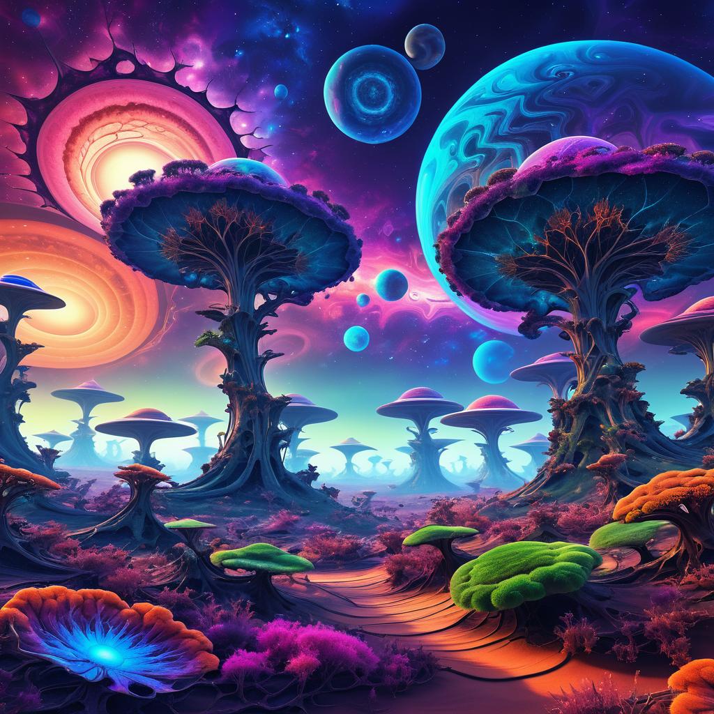 Surreal Fractal Alien Landscapes in 4K