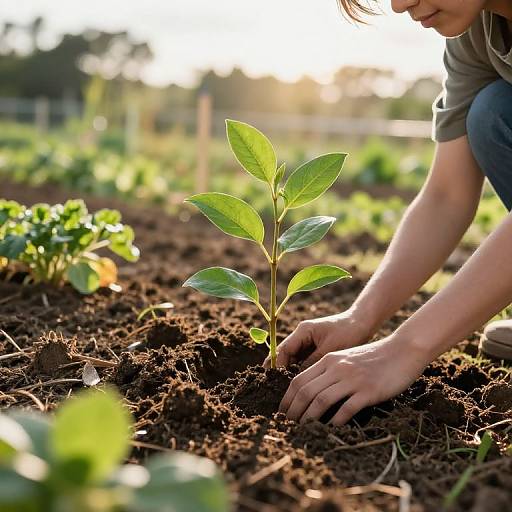 Dawn Tree Planting in Community Garden