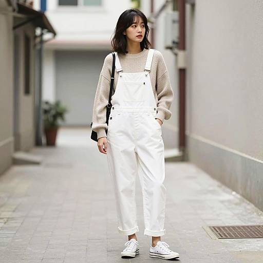 Stylish Woman in Urban Alley