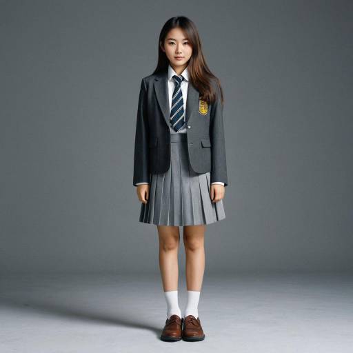 Asian Schoolgirl in Grey Uniform