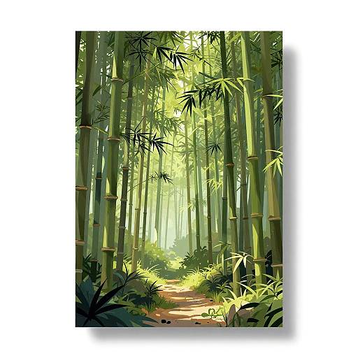 Imaginative Minimalist Bamboo Grove