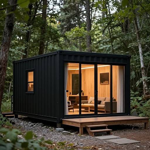 Modern Minimalist Shipping Container Cabin