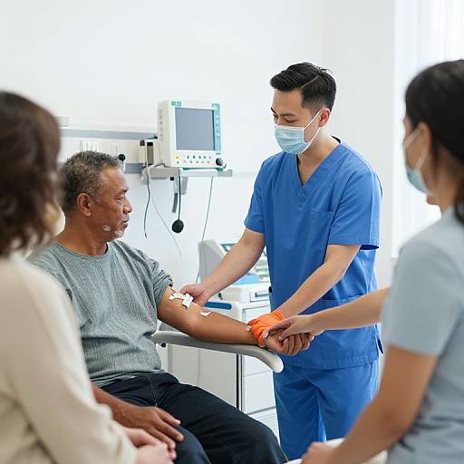 Diverse Chemotherapy Care Scene