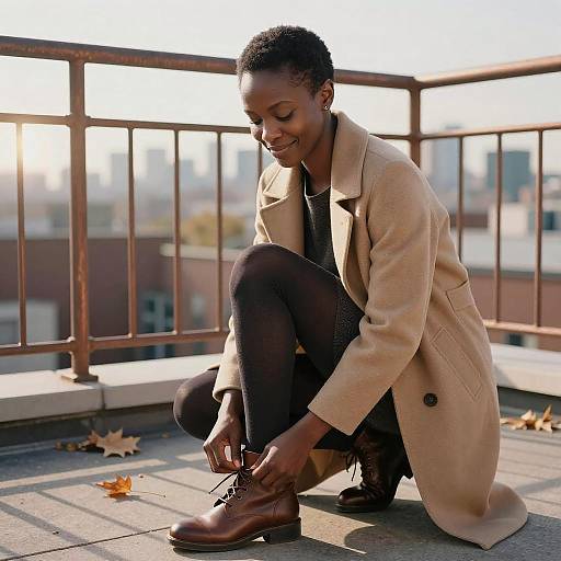 Elegant West African Woman in Urban Setting