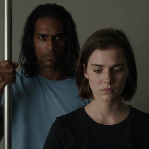 Portrait of Two Individuals in Shadows