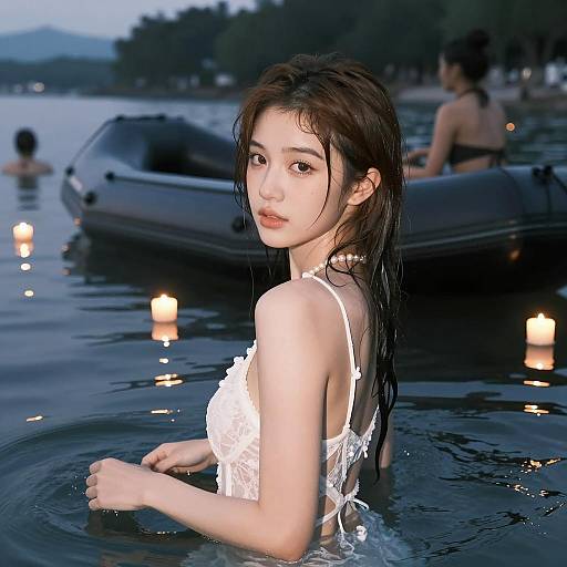 Enchanting Evening: Woman in Water