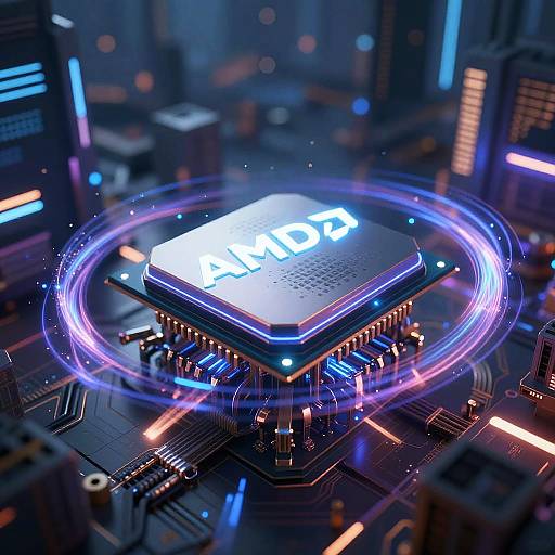 Cyberpunk AMD Processor Concept Art