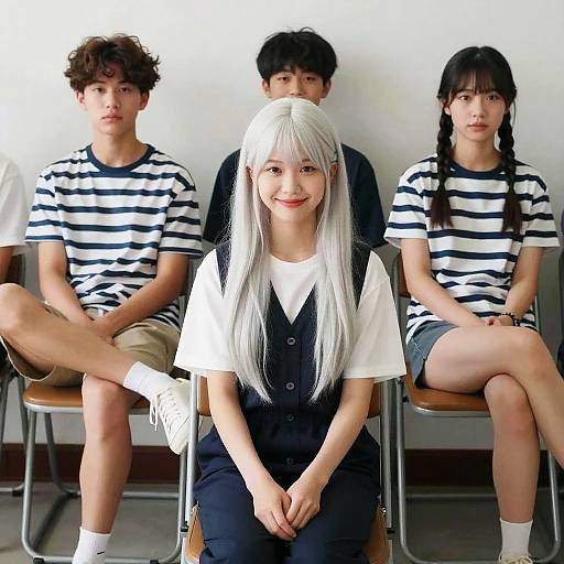 Photorealistic Indoor Scene: Mixed Group Sitting