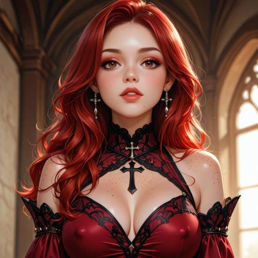 Stunning Red-Haired Beauty Portrait