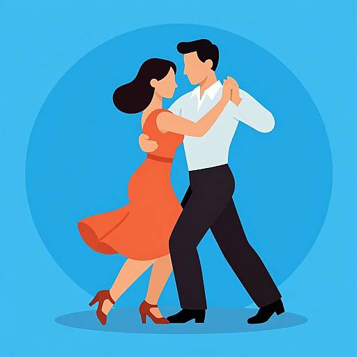 Lindy Hop Dancers Flat Vector