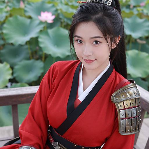 Intimate Portrait of Mulan in Garden