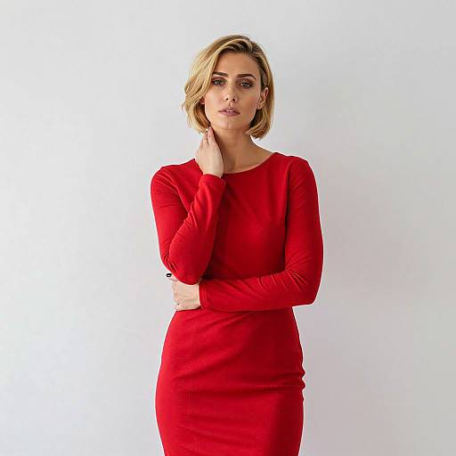 Elegant Portrait of Short-Haired Woman