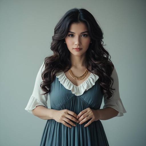 Elegant Woman in Sophisticated Casual Dress