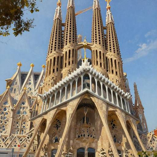 Sagrada Familia Summer Vibes Illustration