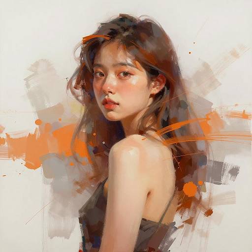 Abstract Portrait of a Young Woman