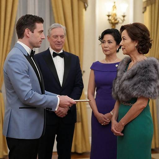 Formal Gathering with Stylish Attire