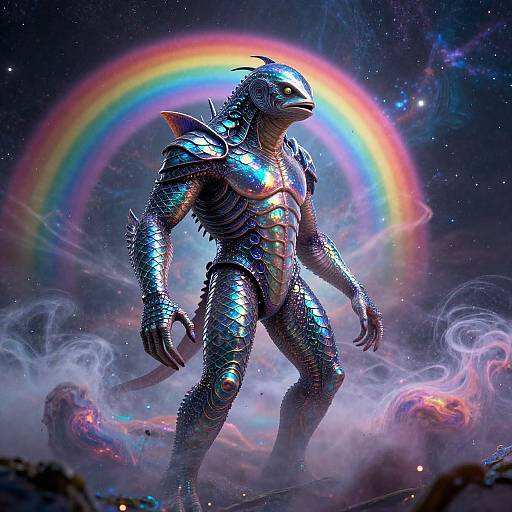 Epic Cantabrian Fish-Man with Nebula