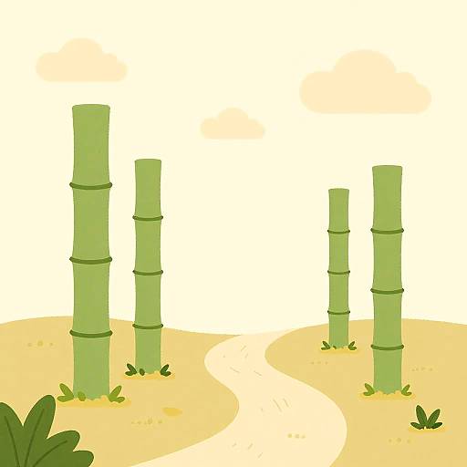 Minimalist Tranquil Bamboo Grove