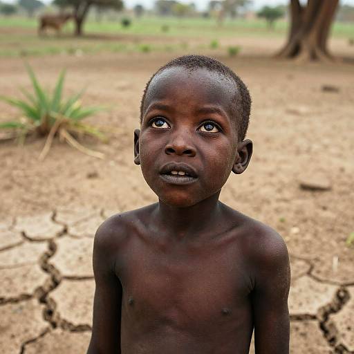 Hopeful Child Amidst Drought Crisis