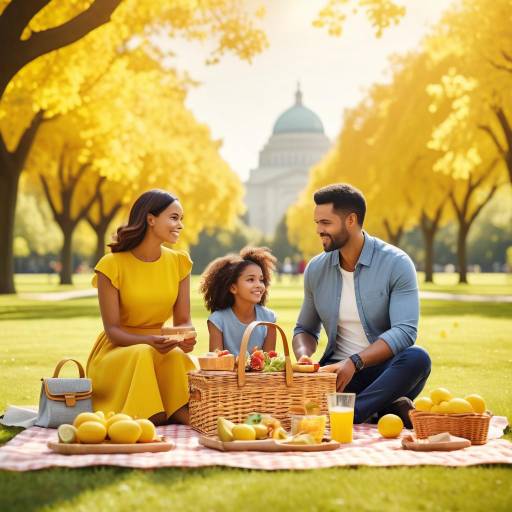 Bright Family Picnic in the Park Bright Family Picnic in the Park