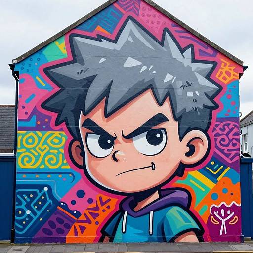Vibrant Cartoon Mural in Waterford