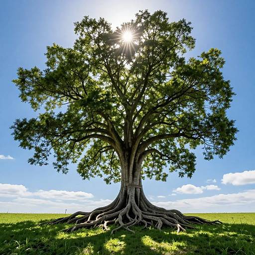 Majestic Colossal Tree at Sunrise
