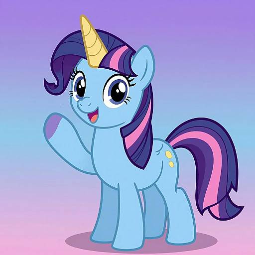 Cute Baby Unicorn Cartoon Illustration