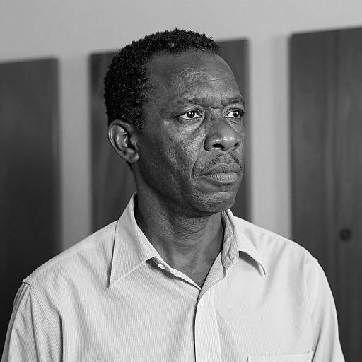 Serious Portrait of a Middle-Aged Man