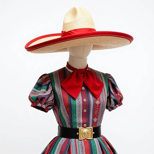 Colorful Mannequin in Sombrero Outfit