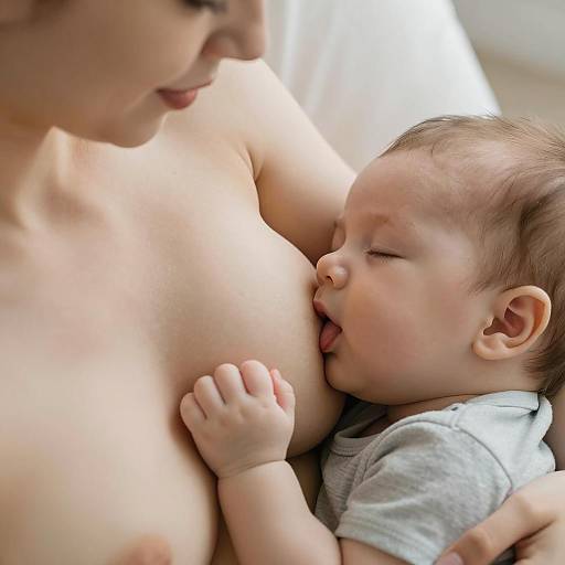 Breastfeeding Mother with Sleeping Baby