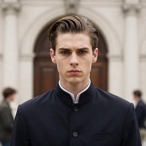 Stylish Young Man by Stone Archway