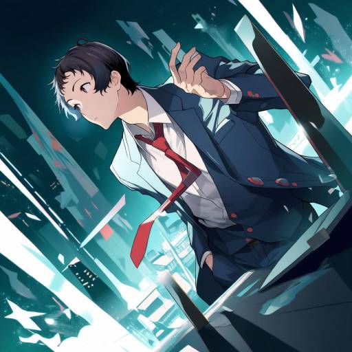 Illustration of Adachi tooru, persona in the style of Thomasz