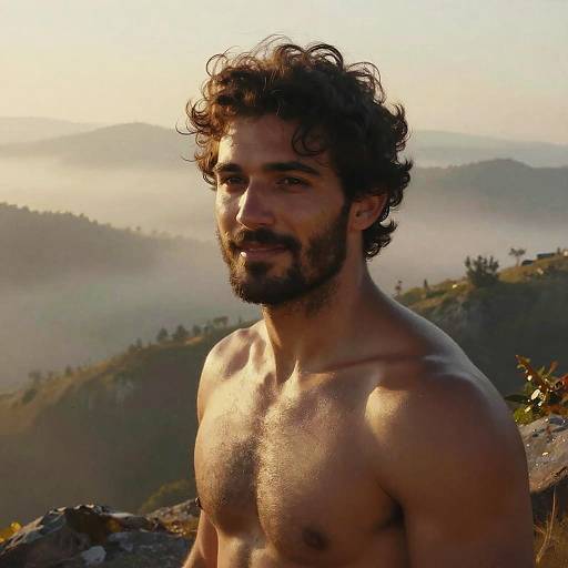 Evocative Mountain Portrait at Golden Hour