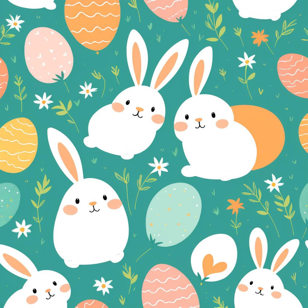 Three Joyful Bunnies in Illustration