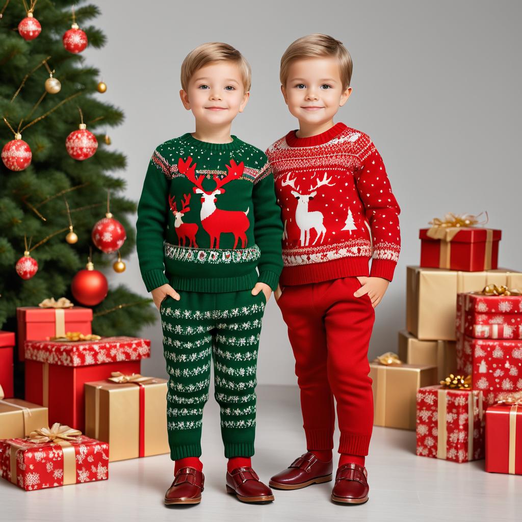 Cheerful Holiday Boy Portrait